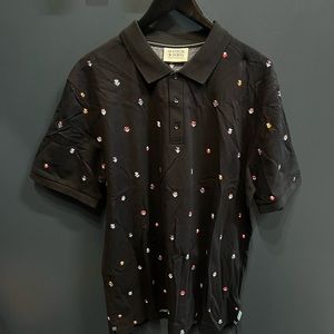 Black Flower Polo